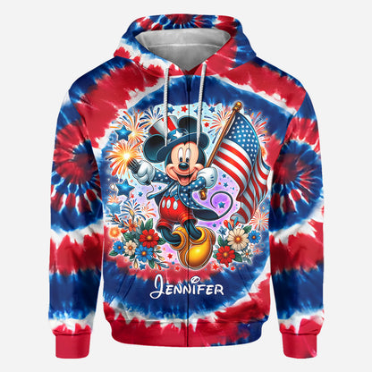 Cute Mouse 4th Of July - Personalized Mouse All Over Shirt