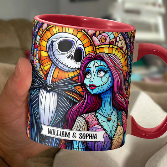 Jack And Sally - Personalized Nightmare Accent Mug