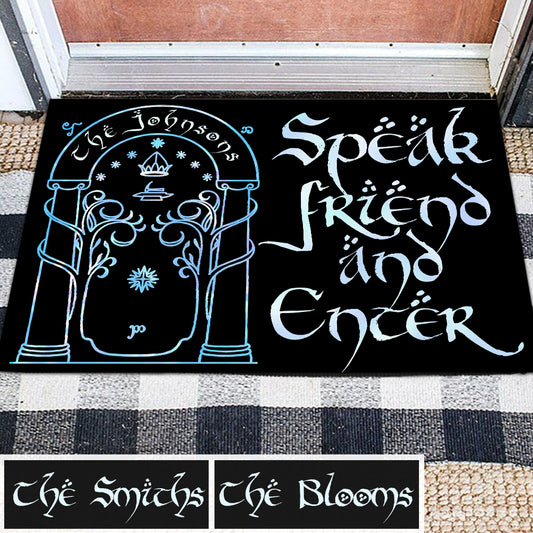 Speak Friend And Enter - Personalized The Dark Lord Doormat