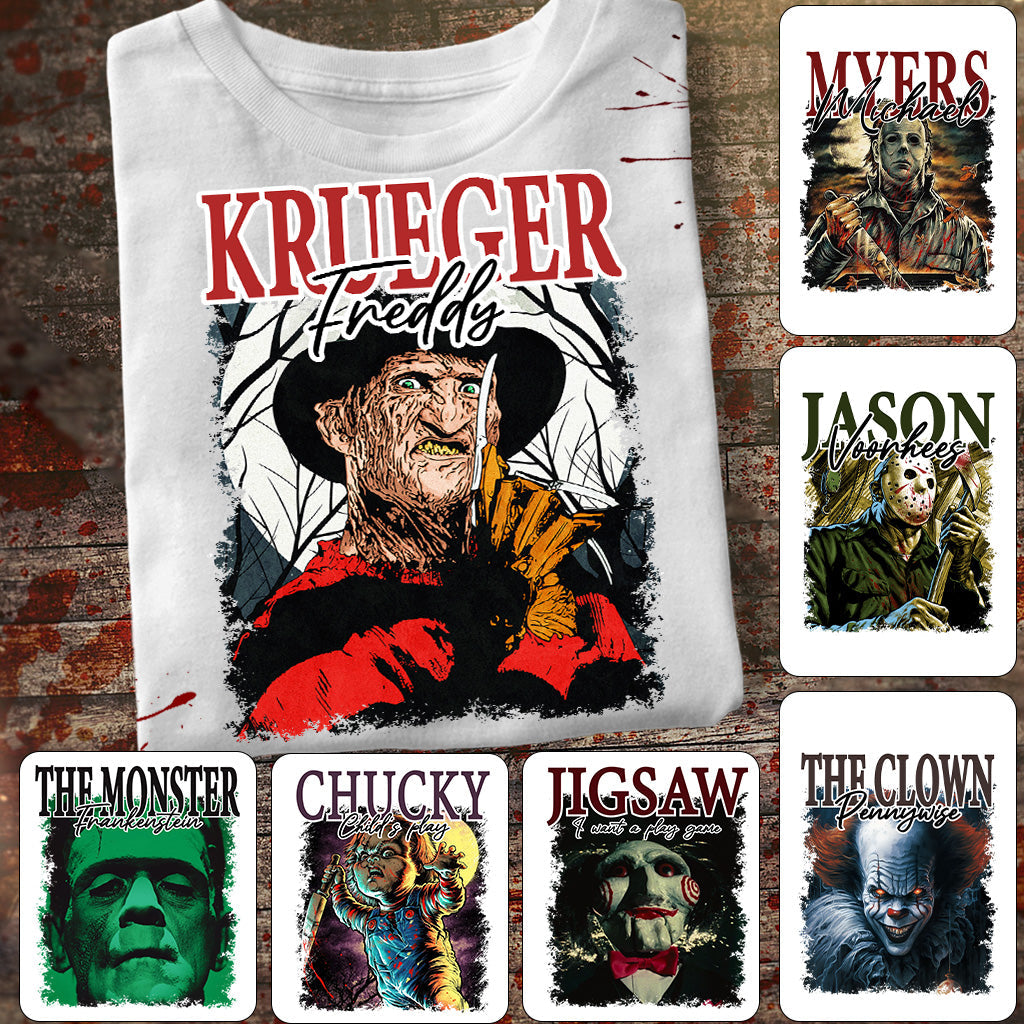Halloween Horror Characters - Personalized T-shirt And Hoodie