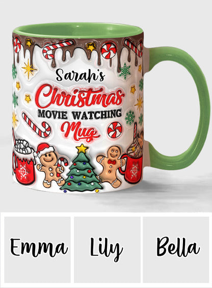 Christmas Movie Watching Mug - Personalized Accent Mug