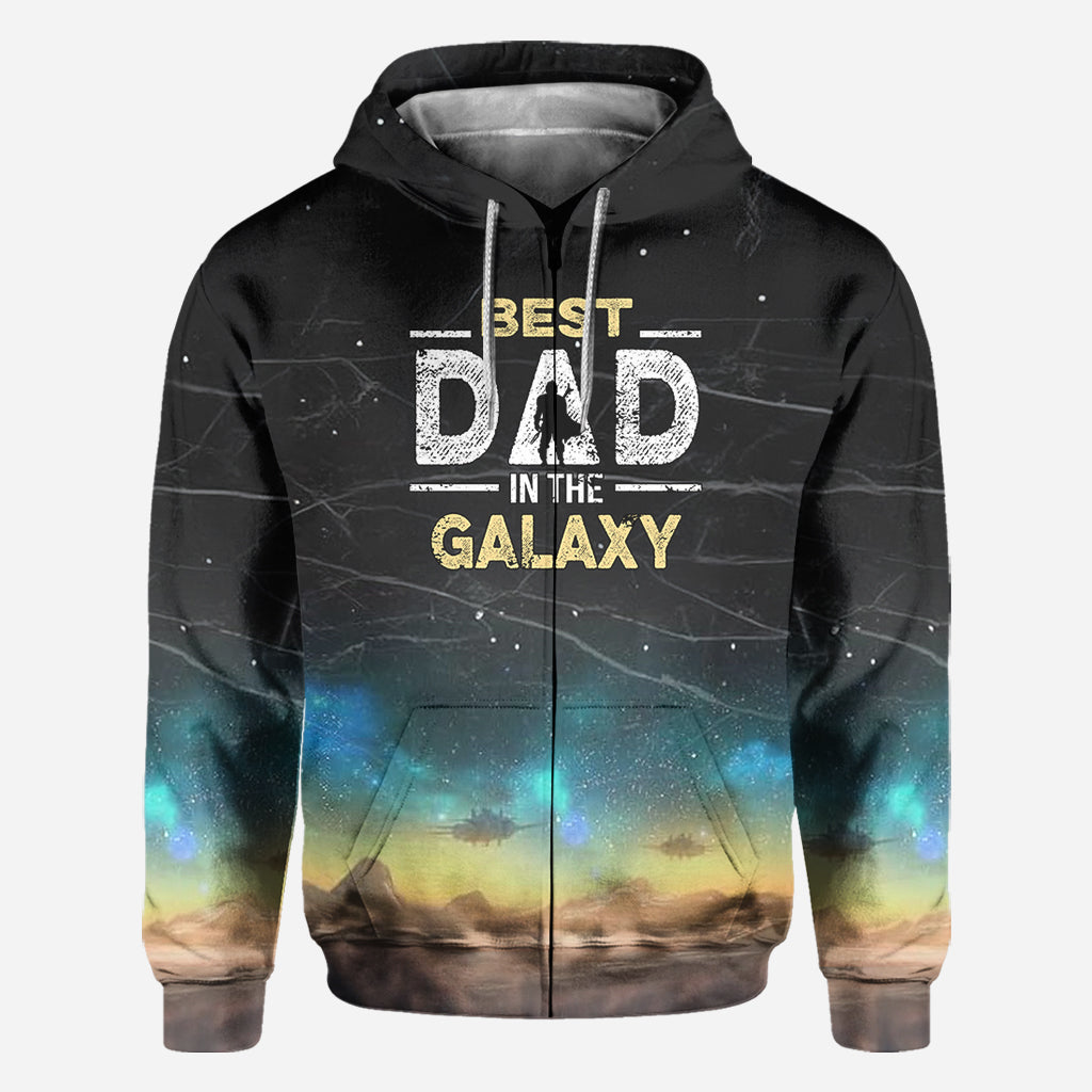 Best Dad In The Galaxy - Personalized The Force All Over Shirt
