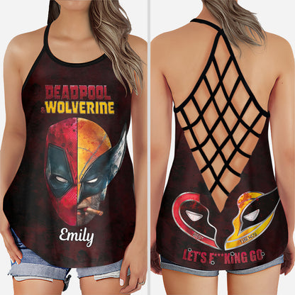 Let's Fu**king Go - Personalized The Psychopath Cross Tank Top
