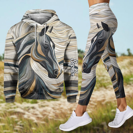 Beautiful Horse - Personalized Horse Hoodie and Leggings