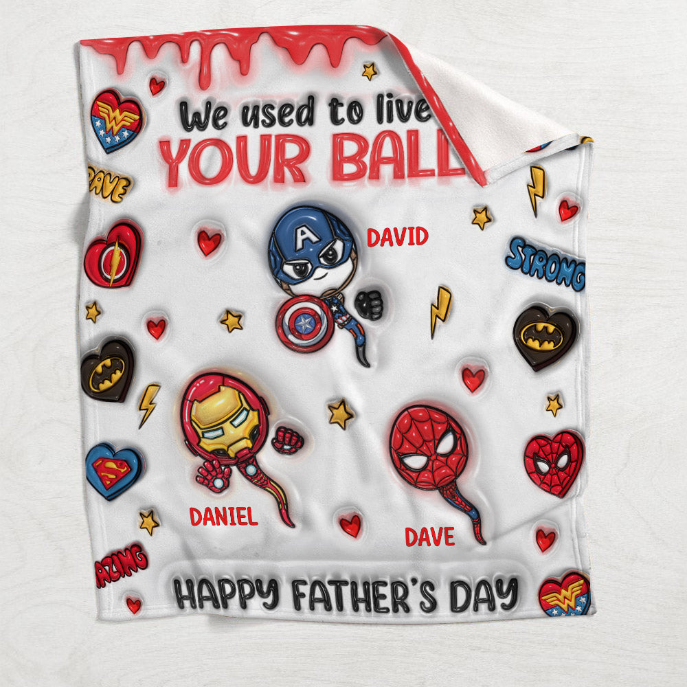 Happy Father's Day - Personalized Marvelous Universe Blanket
