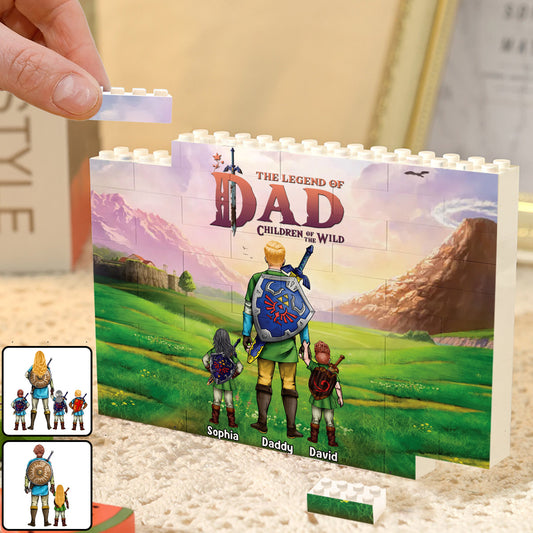 Best Dad Ever - Personalized The Hero's Legend One-sided Horizontal Rectangle Building Brick Blocks