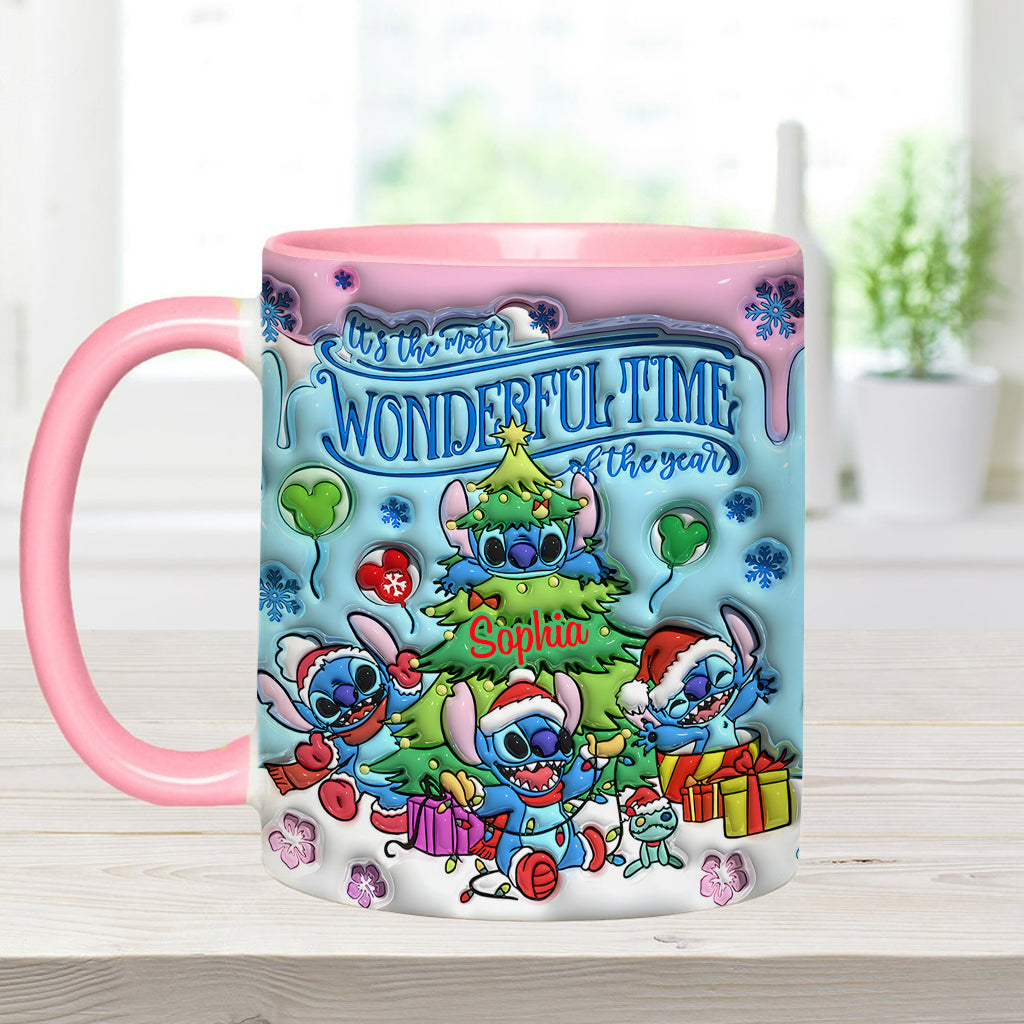 Merry Stitchmas - Personalized Ohana Accent Mug