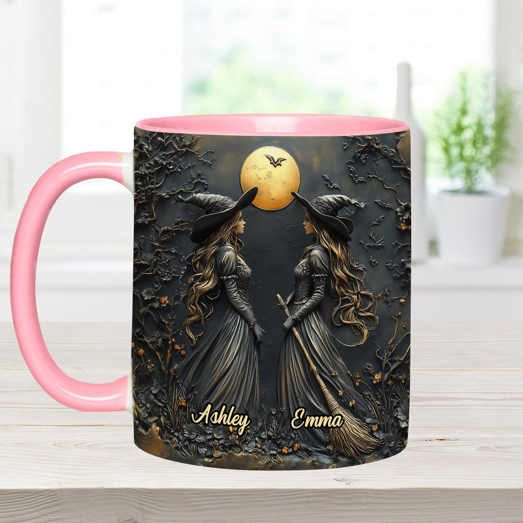 Witches By Nature Bitches By Choice - Personalized Bestie Accent Mug