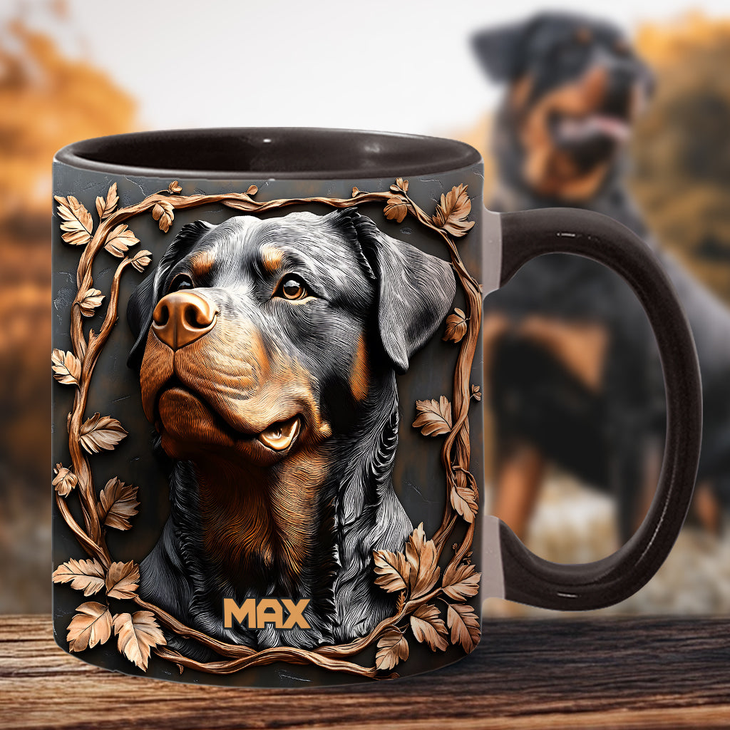 Strong Rottweiler - Personalized Dog Accent Mug