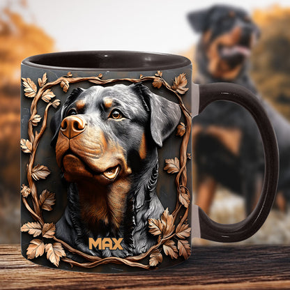 Strong Rottweiler - Personalized Dog Accent Mug
