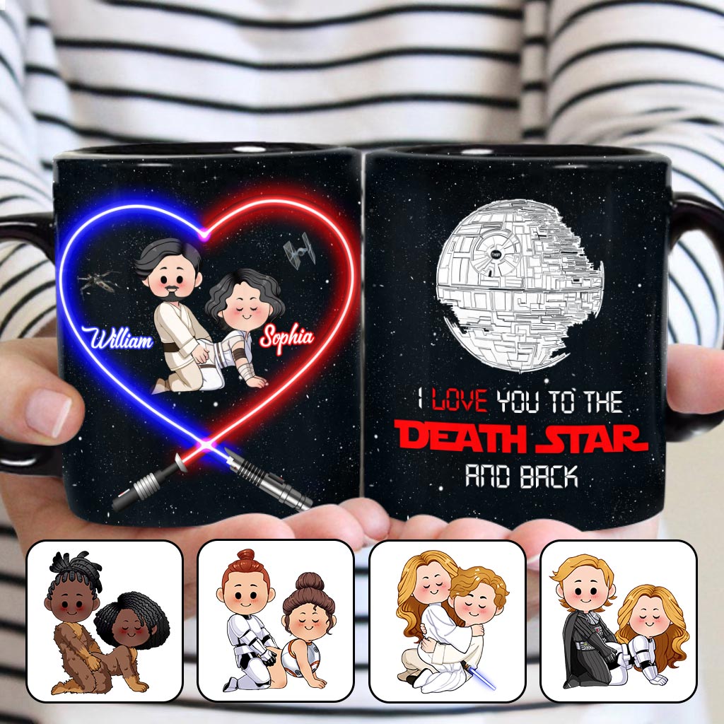 I Love You To The Death Star And Back - Personalized The Force Mug