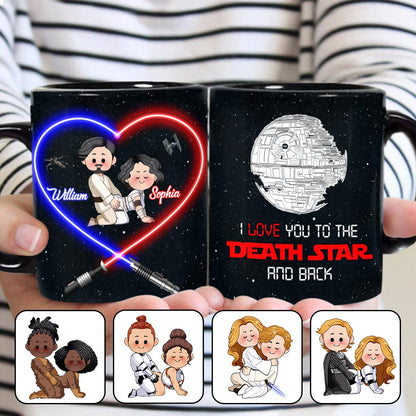 I Love You To The Death Star And Back - Personalized The Force Mug