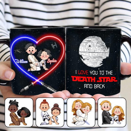I Love You To The Death Star And Back - Personalized The Force Mug