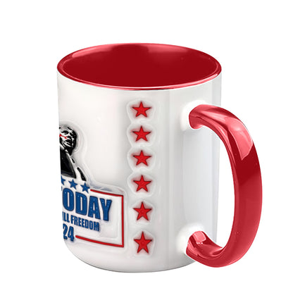 Not Today You Can't Kill Freedom - Accent Mug