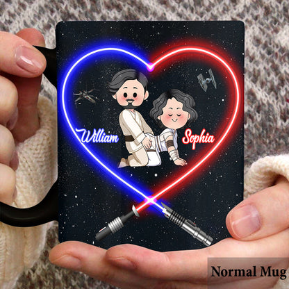 I Love You To The Death Star And Back - Personalized The Force Mug