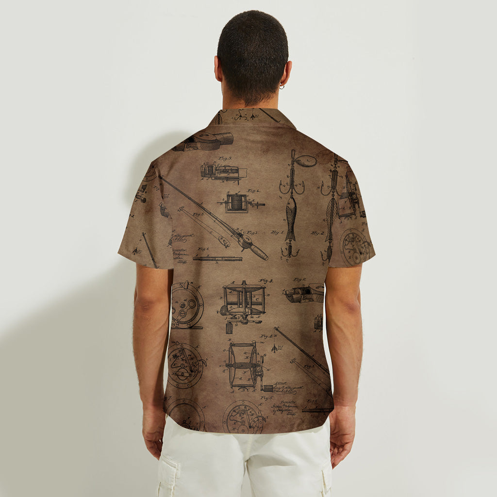 Vintage Fishing Custom Name - Personalized Fishing Hawaiian Shirt