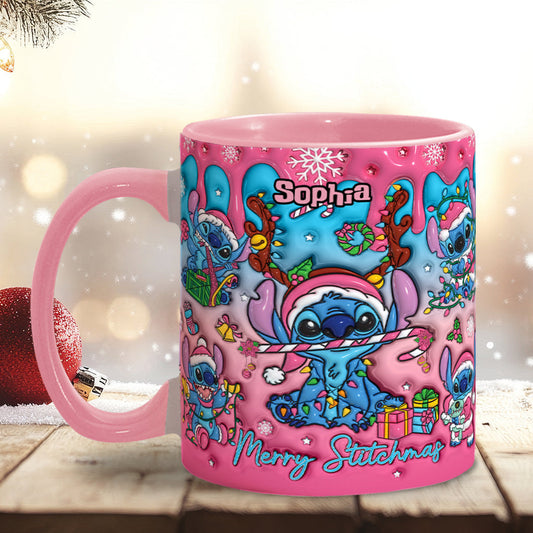 Merry Stitchmas - Personalized Ohana Accent Mug