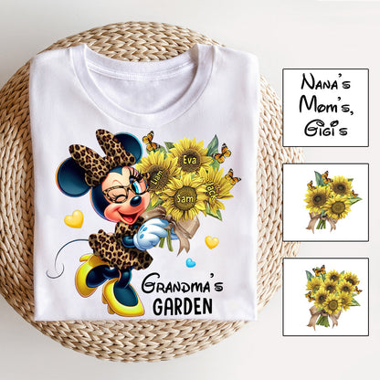 Grandma's Mom's Garden Custom Any Title - Personalized Mouse T-shirt And Hoodie