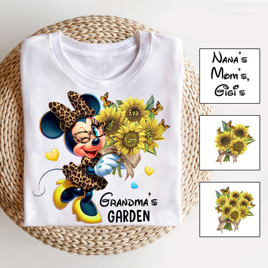 Grandma's Mom's Garden Custom Any Title - Personalized Mouse T-shirt And Hoodie