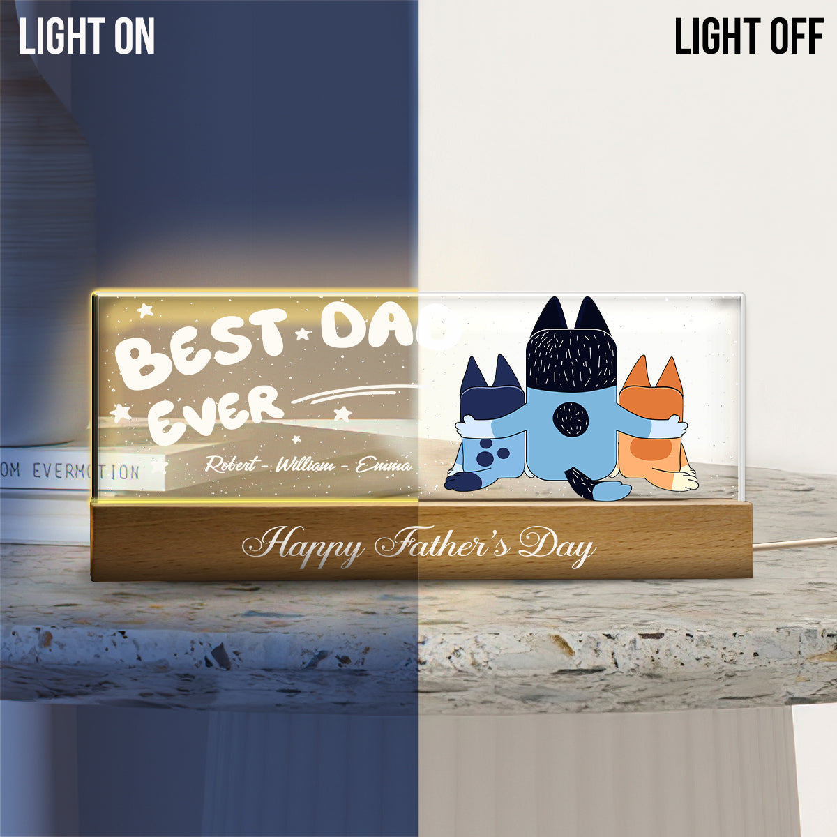Best Dad Ever - Personalized Custom LED Night Light