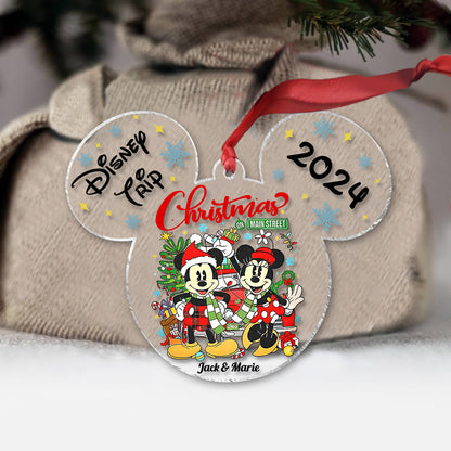 Disney Trip - Personalized Mouse Transparent Ornament