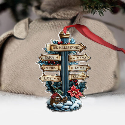 The Joy Of Christmas Is Family - Personalized Family Custom Shaped Ornament