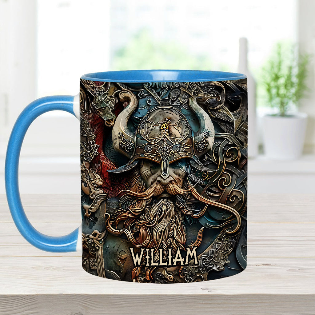 Vintage Viking Hero - Personalized Viking Accent Mug