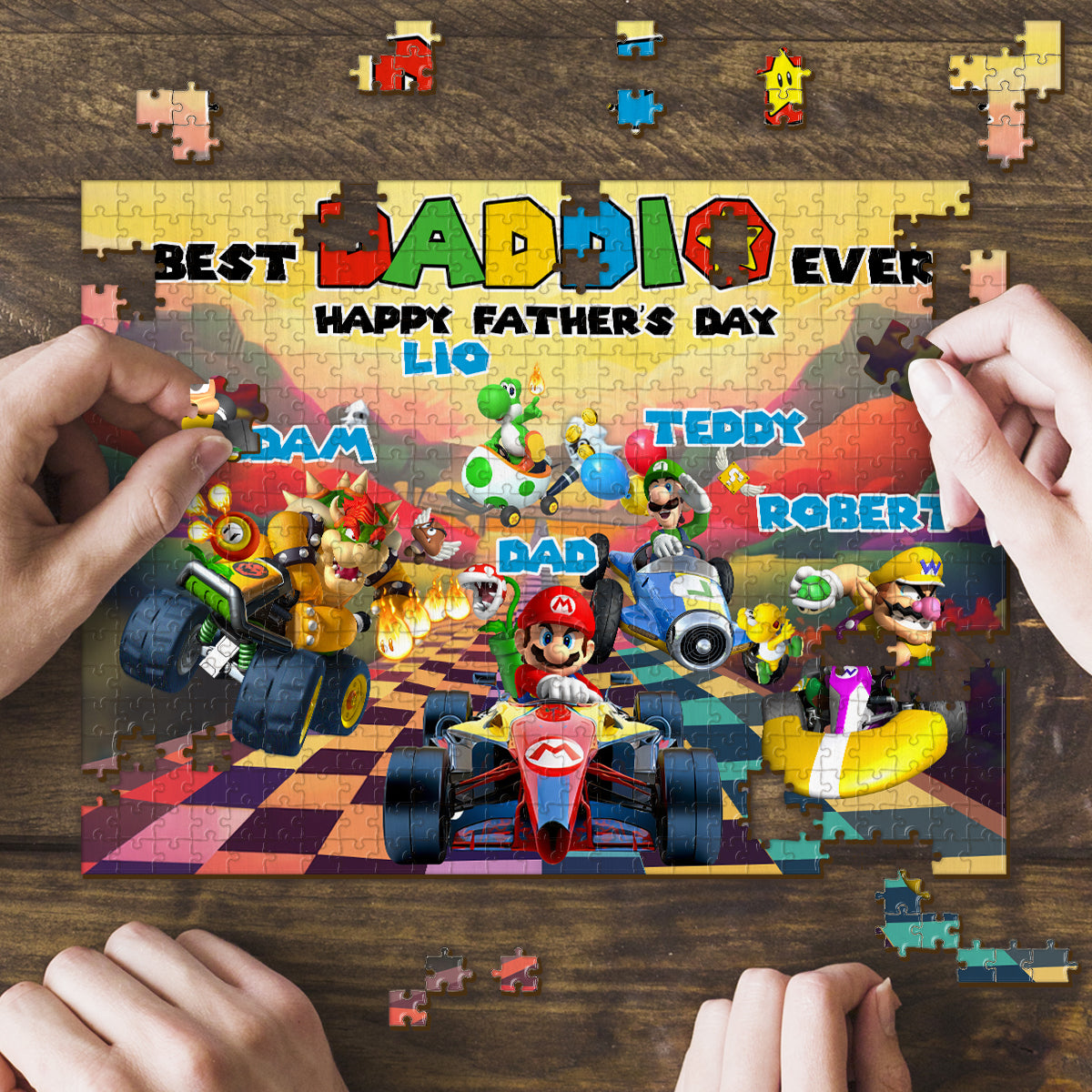 Best Dad Ever Happy Father's Day - Personalized Super Plumber Jigsaw Puzzle