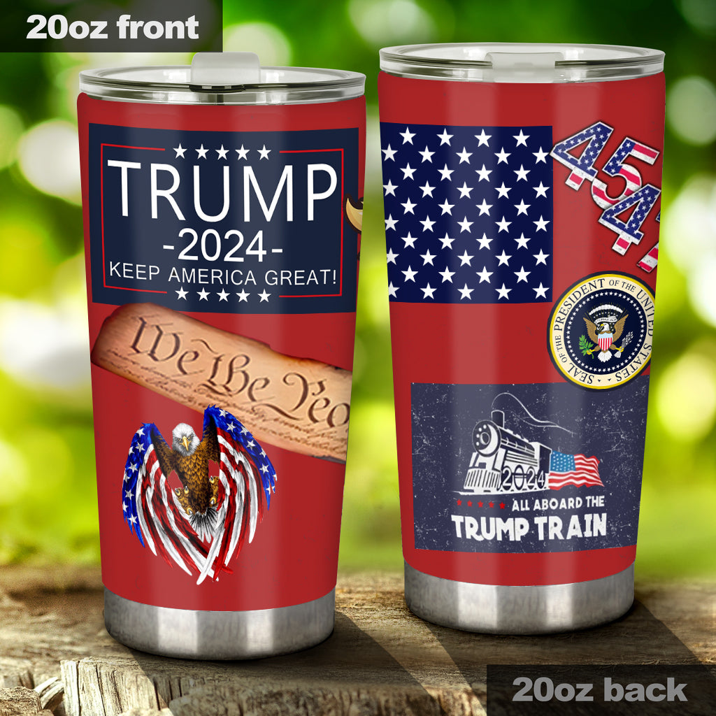 All Aboard The Trump Train MAGA 2024 We The People - Tumbler