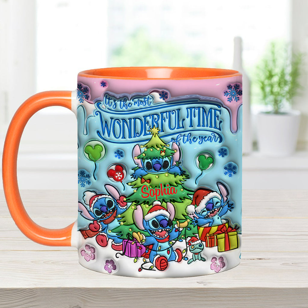 Merry Stitchmas - Personalized Ohana Accent Mug