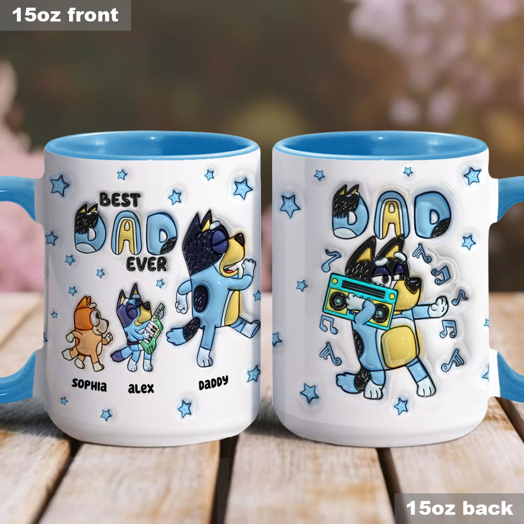 Best Dad Ever - Personalized Father Accent Mug
