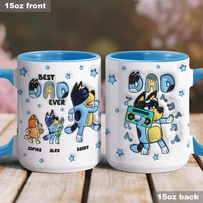 Best Dad Ever - Personalized Father Accent Mug