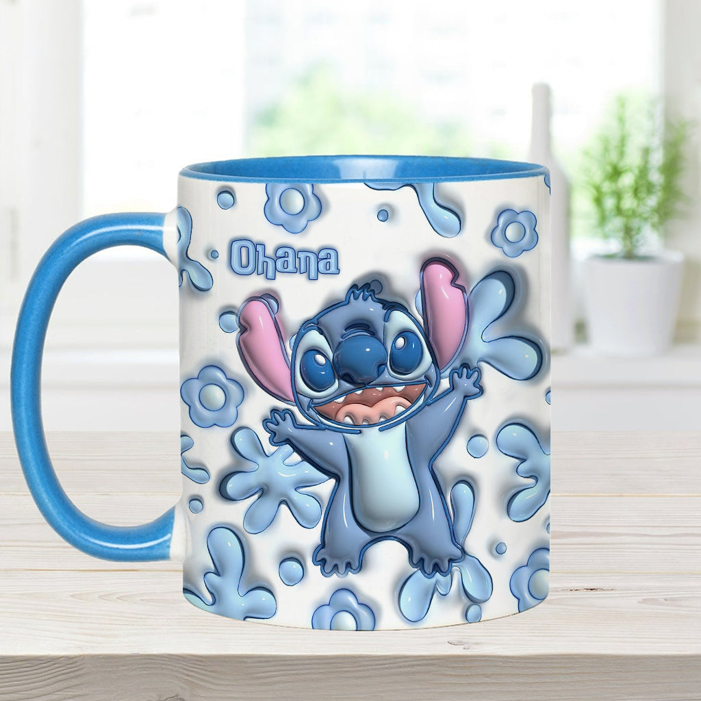 Ohana Blue - Personalized Ohana Accent Mug