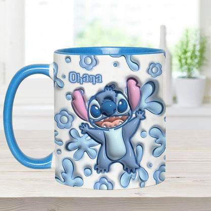 Ohana Blue - Personalized Ohana Accent Mug