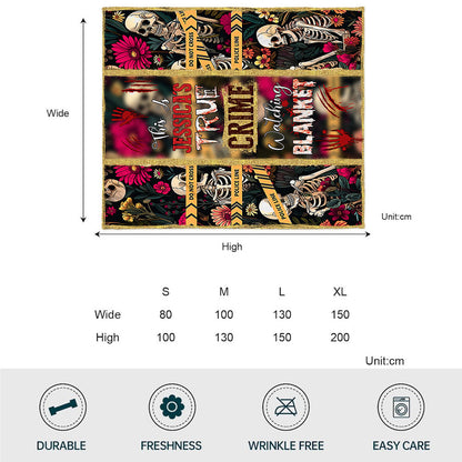 This Is My True Crime Watching Blanket - Personalized Blanket