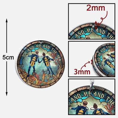 You & Me And The Sea - Personalized Scuba Diving Keychain