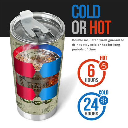 Hooked On Being Dad/ Grandpa... - Personalized Fishing Tumbler