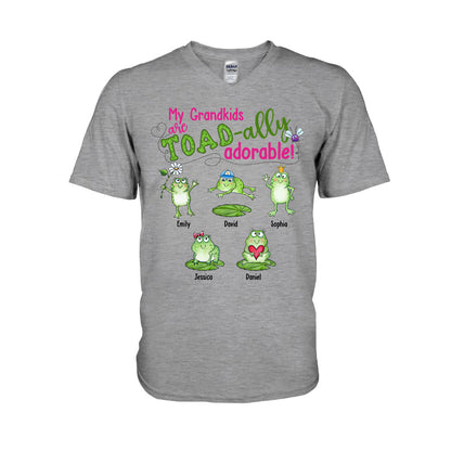 My Grandkids Are Toad-ally - Personalized Grandma T-shirt And Hoodie