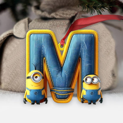 Yellow Monster Letter - Personalized Ornament