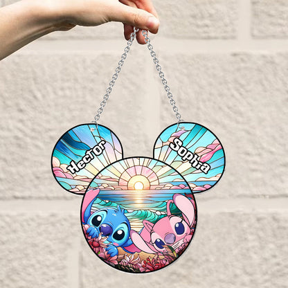Beautiful Ohana - Personalized Ohana Window Hanging Suncatcher Ornament
