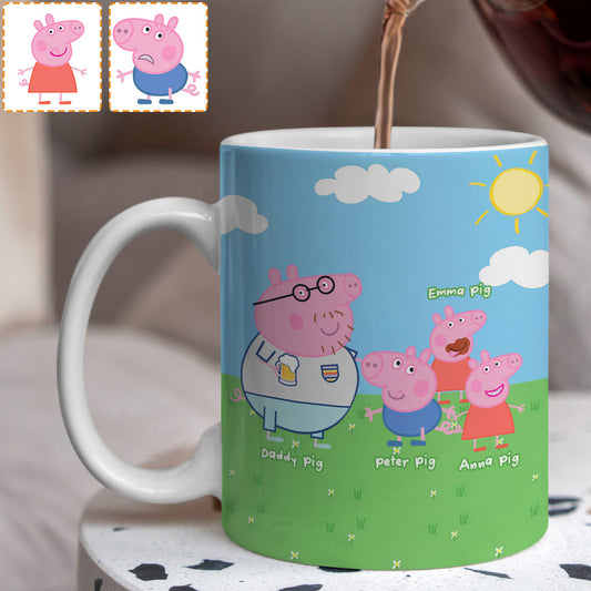 Daddy Pig - Personalized Pink Pig Mug
