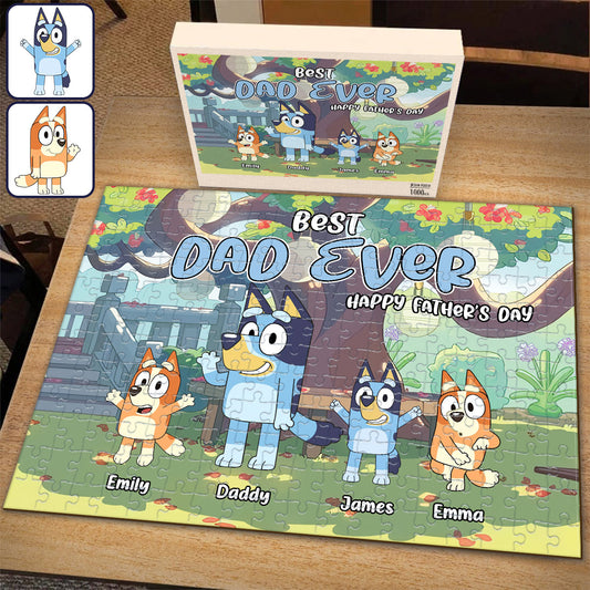 Best Dad Ever - Personalized Father Jigsaw Puzzle