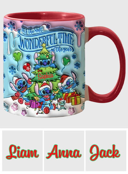 Merry Stitchmas - Personalized Ohana Accent Mug