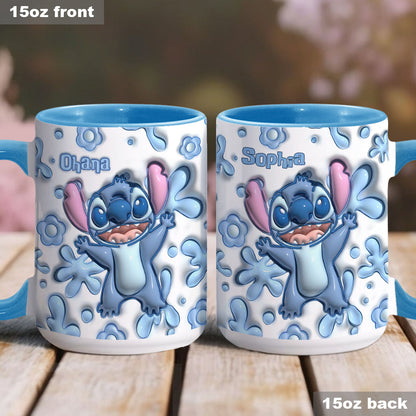Ohana Blue - Personalized Ohana Accent Mug