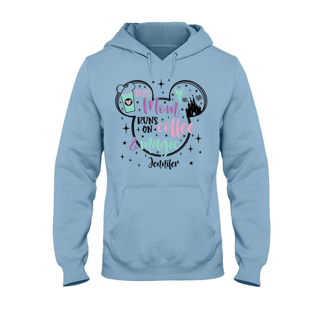 This Mom Runs On Coffee And Magic - Personalized Mouse T-shirt And Hoodie