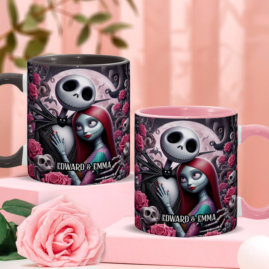 Nightmare Couple Personalized Names - Personalized Nightmare Accent Mug