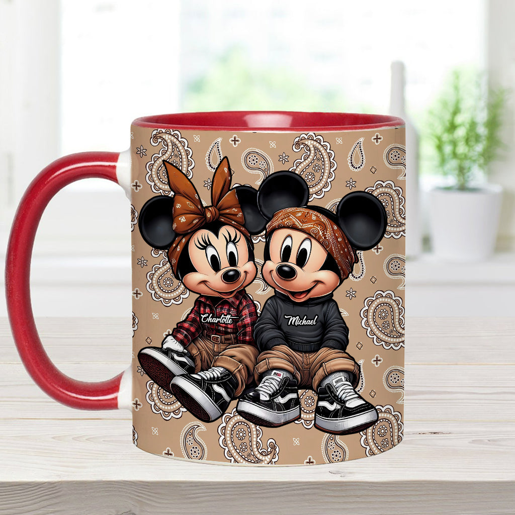 Chicano Mouse Couple - Personalized Mouse Accent Mug