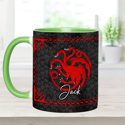Team Black - Personalized Thrones Game Accent Mug
