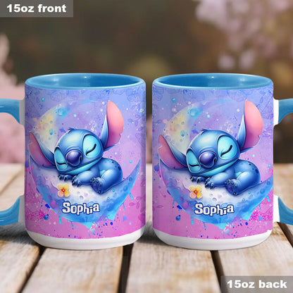 Sleepy Moon - Personalized Ohana Accent Mug