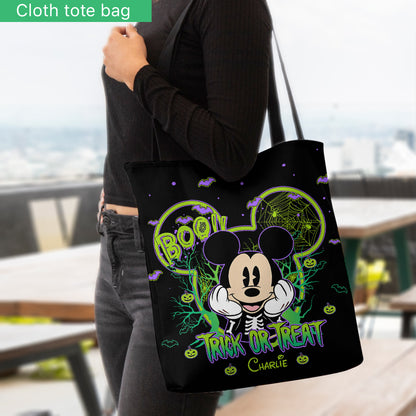 Halloween Trick Or Treat - Personalized Mouse Tote Bag